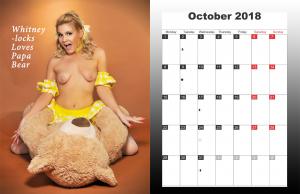 xsiteability.com - Miss Whitney Morgan October 2018 Desktop Calendar thumbnail